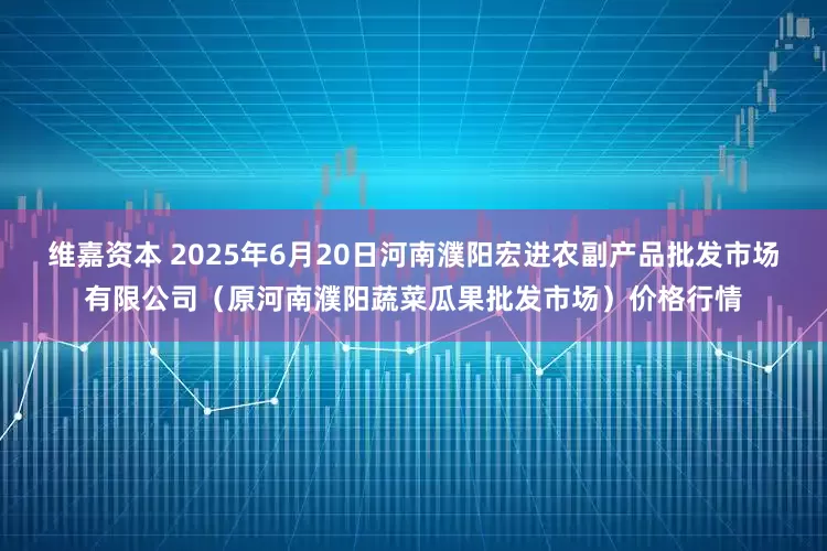维嘉资本 2025年6月20日河南濮阳宏进农副产品批发市场有限公司（原河南濮阳蔬菜瓜果批发市场）价格行情